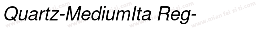 Quartz-MediumIta Reg字体转换